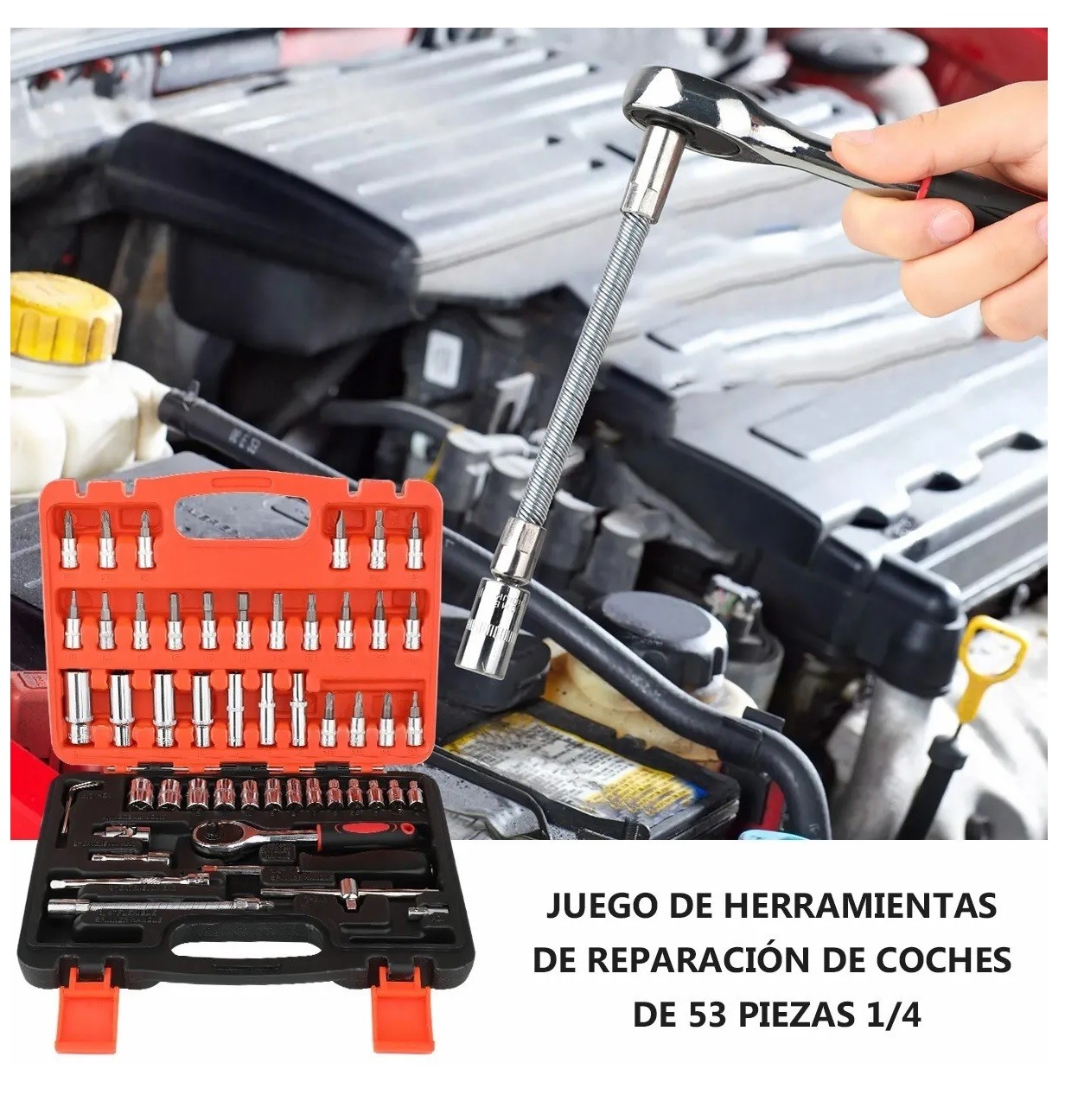 Juego De Herramientas Mec&aacute;nicas Autocle Dados Acerokit 53pcs image number null
