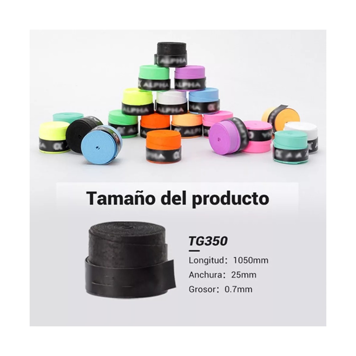 24 Pcs Cintas Agarre Raqueta Tenis B&aacute;dminton Antiderrapante image number null