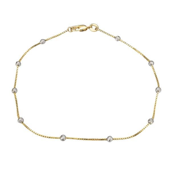 PULSERA VIVIANA 19.5 CM CALIBRE 1 MM ORO 2 OROS 14 KILATES image number null