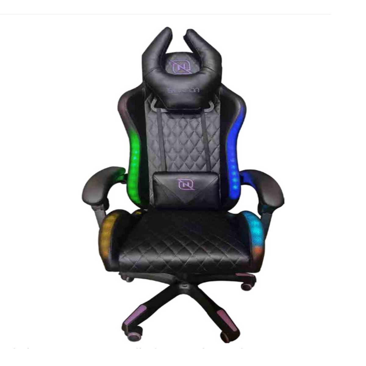 Necnon Silla Gamer NSG-RGB 1, hasta 150Kg, Negro/Rojo. image number null
