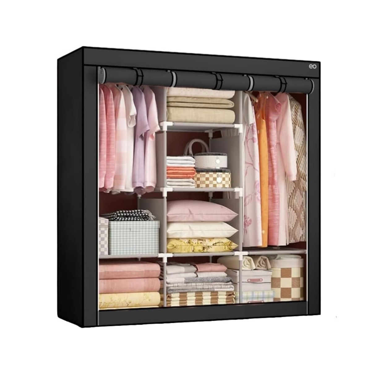 Ropero Rack Closet Armable Guradaropa Recamara Organizacion Negro image number null