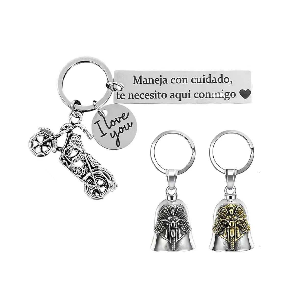 Llaveros Campana Amuleto Motos Guardian Bell 3 Piezas image number null
