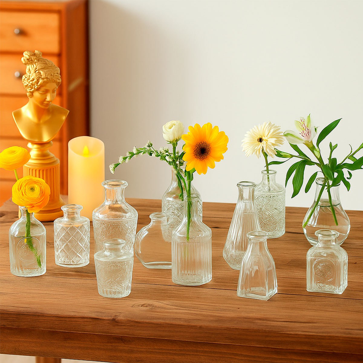 Juego de 15 Jarrones de Vidrio, Bluelander image number null