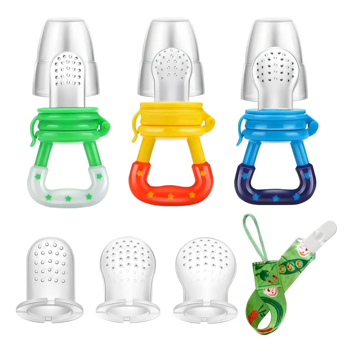 Chupones Alimentadores Chupetes Para Bebe 7 Piezas Sin Bpa Color Multicolor image number null