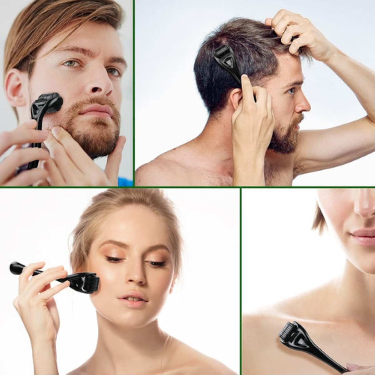 Derma Roller 0.5 Mm Para Barba Y Facial Cabello negro image number null