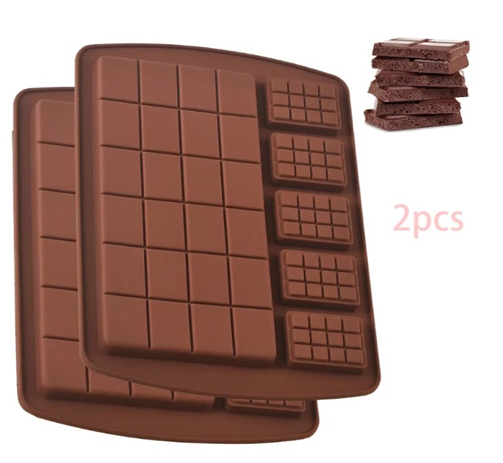 Moldes De Silicona Para Barras De Chocolate &ndash; 2 Antiadherentes Reutilizables Moldes Para Hacer Dulces Caramelos image number null