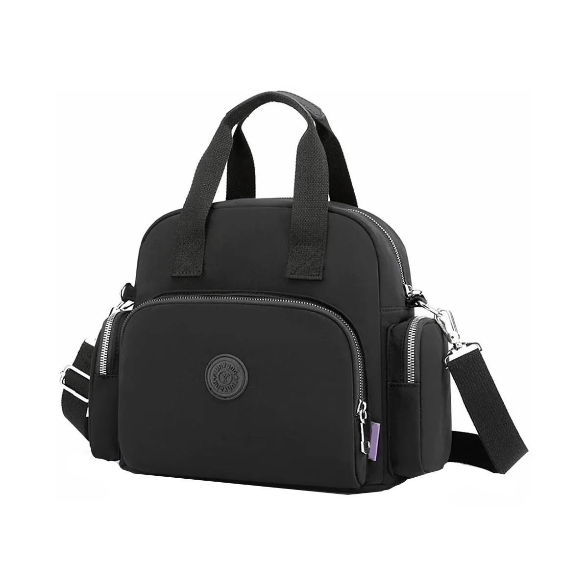 Bolso De Moda Impermeable Para Mujer Con Carga Usb Port&aacute;til Color Negro image number null