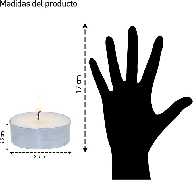 Bluelander Set de 50 Velas, Sin Humo Y Sin Olor, Velas Rom&aacute;nticas, Decorativas para Crear, Perfectas para Eventos image number null