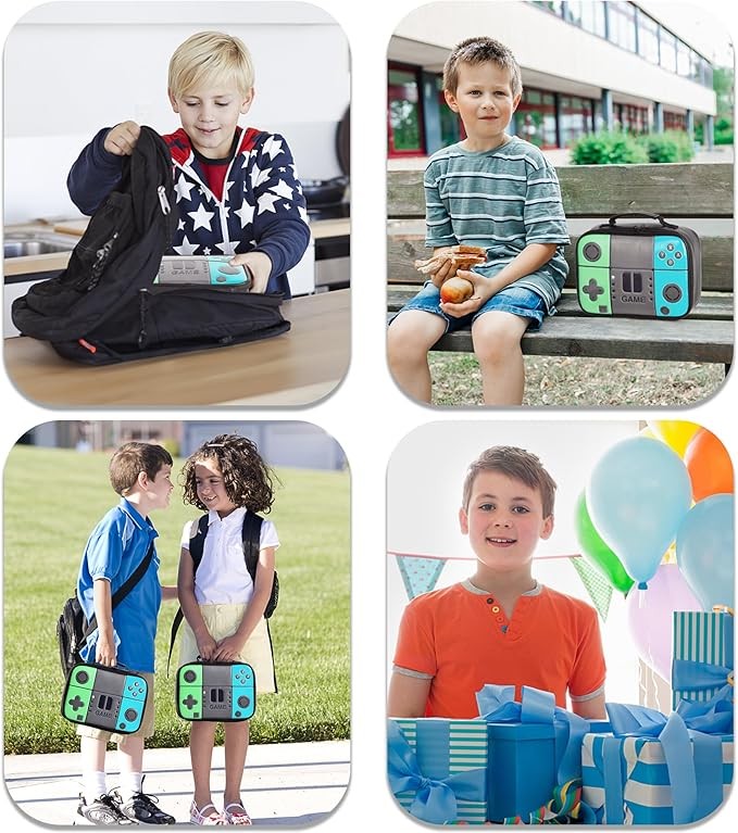 Tongtai - Lonchera para ni&ntilde;os, con aislamiento para ni&ntilde;os, bolsa de almuerzo de piel para la escuela, bolsas t&eacute;rmicas para almuerzo, para ni&ntilde;os, ni&ntilde;as, ni&ntilde;os y adolescentes. image number null
