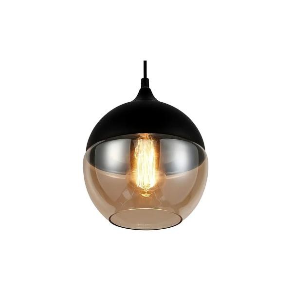 Lampara De Techo Colgante De Cristal Ambar Negro image number null