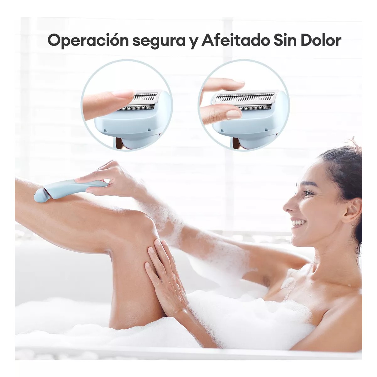 Depiladora El&eacute;ctrica Afeitadora Facial Cuerpo Port&aacute;til 2en1 image number null