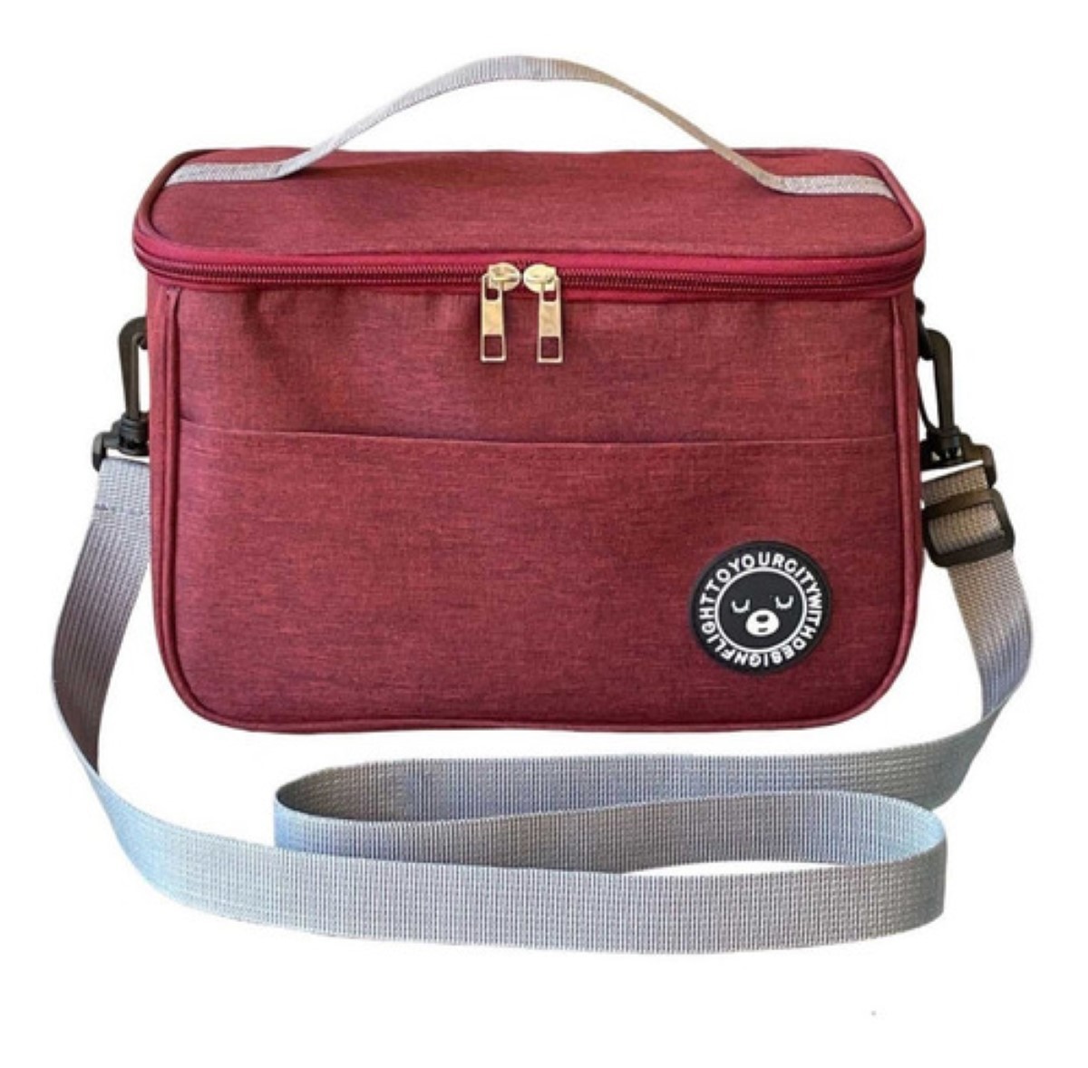 Bolsa Lonchera T&eacute;rmica Para Trabajo Escolares Hombre Y Mujer Rojo Fuerte image number null