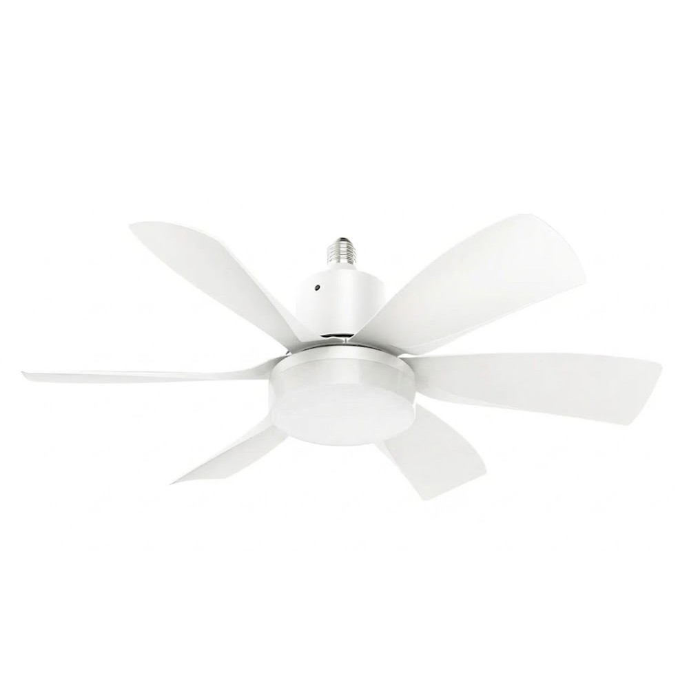 Ventilador De Techo Led E27 52cm Con Control Y Luz 40w blanco image number null