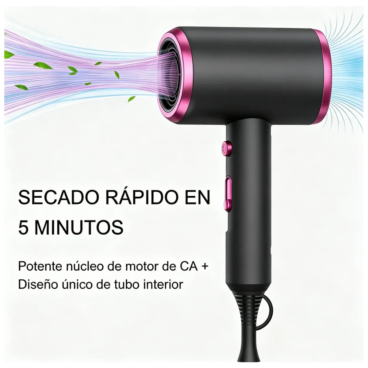 Secadora Cabello Profesional Iones Negativos 2000w 3 Velocidades Gris Oscuro image number null