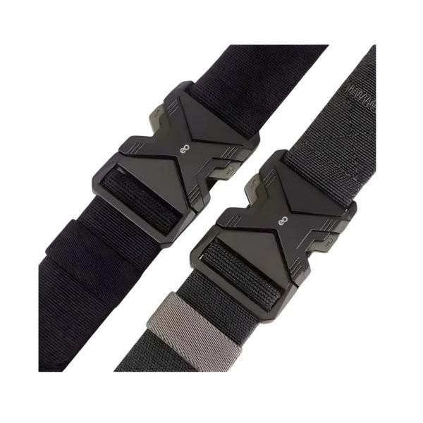 2pzs Cinturones T&aacute;ctico Ajustable Moda Calidad Broche 2 Negro/Verde Oscuro image number null