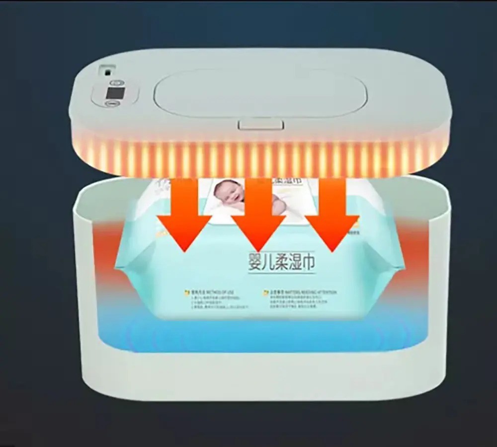Calentador De Toallitas H&uacute;medas Termostato Led Para Beb&eacute;s Rosa image number null