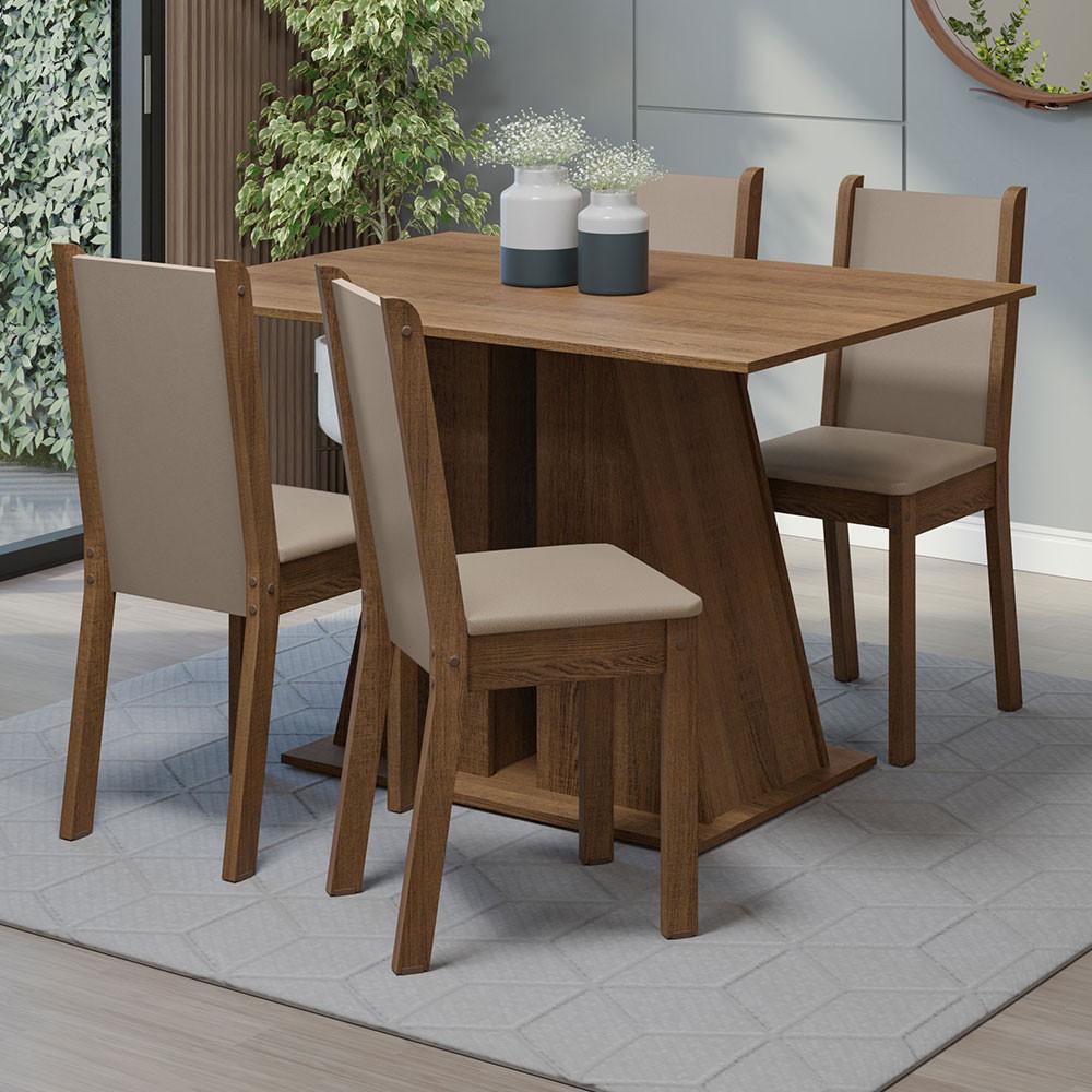 Juego de Comedor Mesa y 4 Sillas Madesa Sophie MB image number null