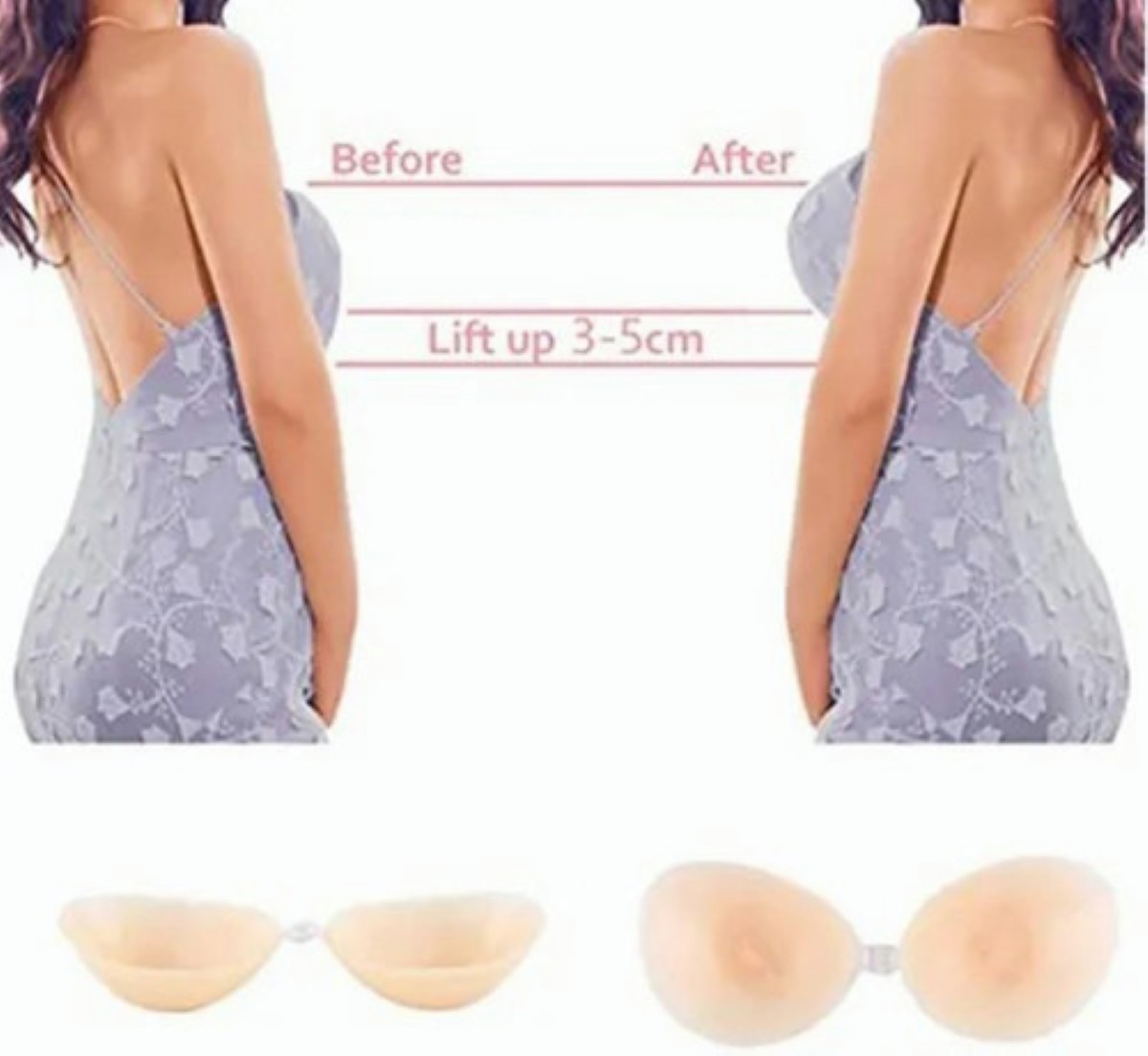 Brasier Strapless Push Up Invisible Sosten Levanta Busto talla B image number null