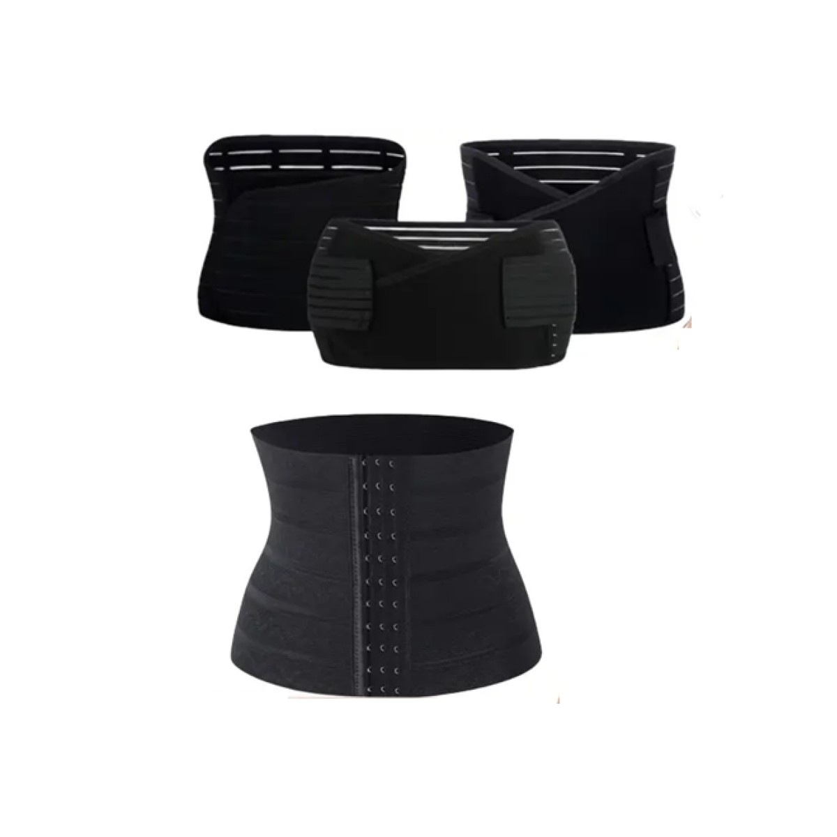 Faja Postparto De Maternidad Para Recuperaci&oacute;n, Kit 4 Piezas Negro Talla: XL image number null