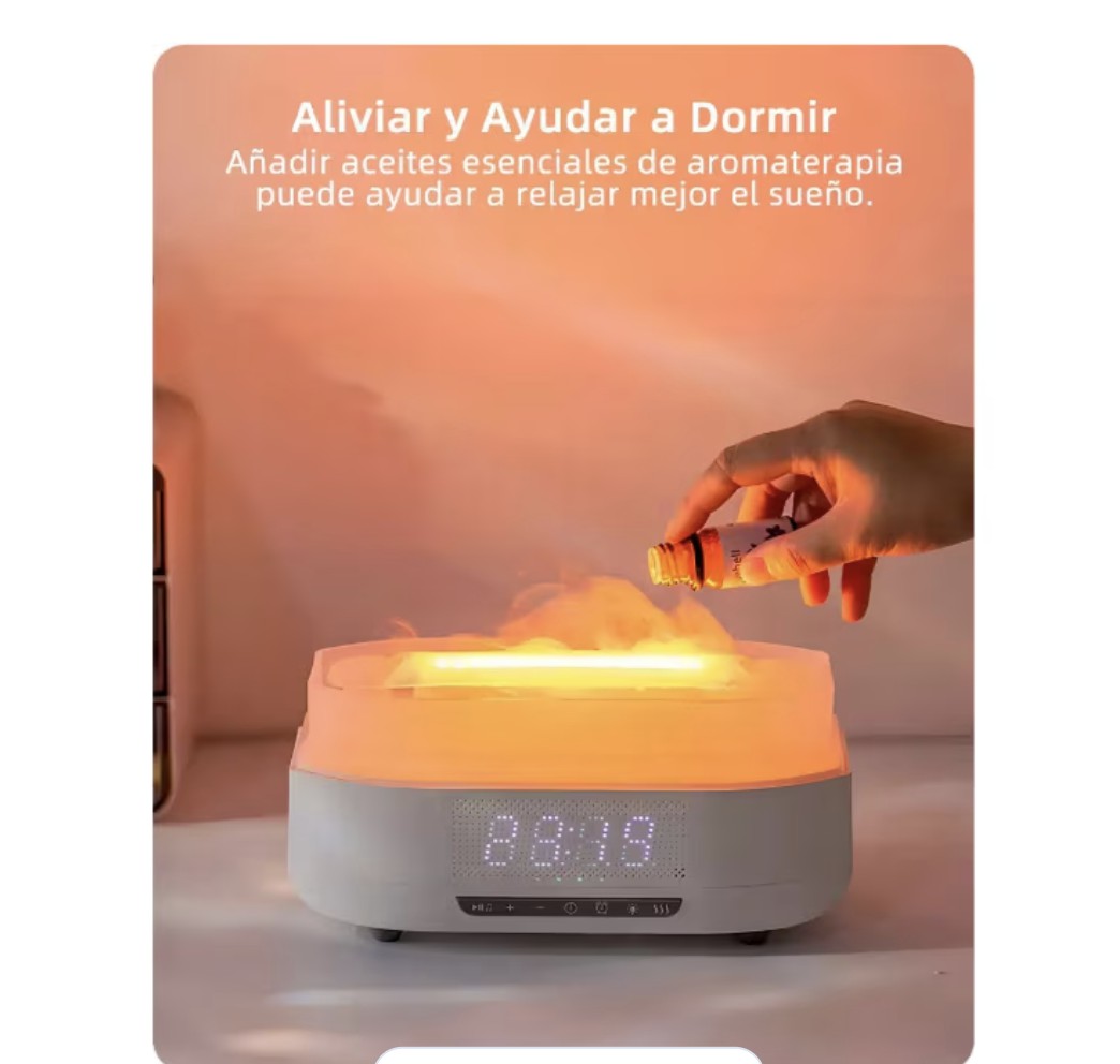 Humidificador Despertador Bluetooth Altavoz Modelo Negro image number null