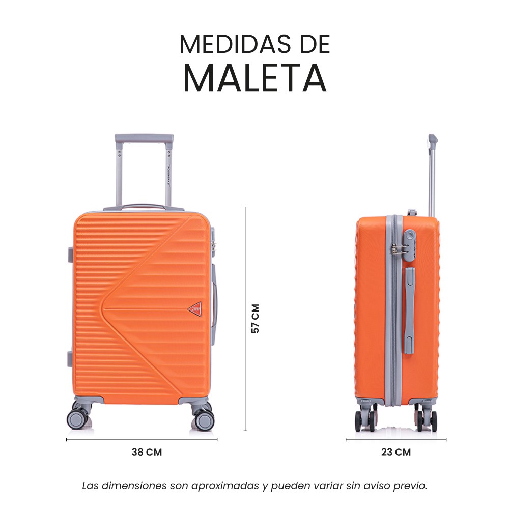 Maleta de Cabina rigida con ruedas 10kg Naranja image number null