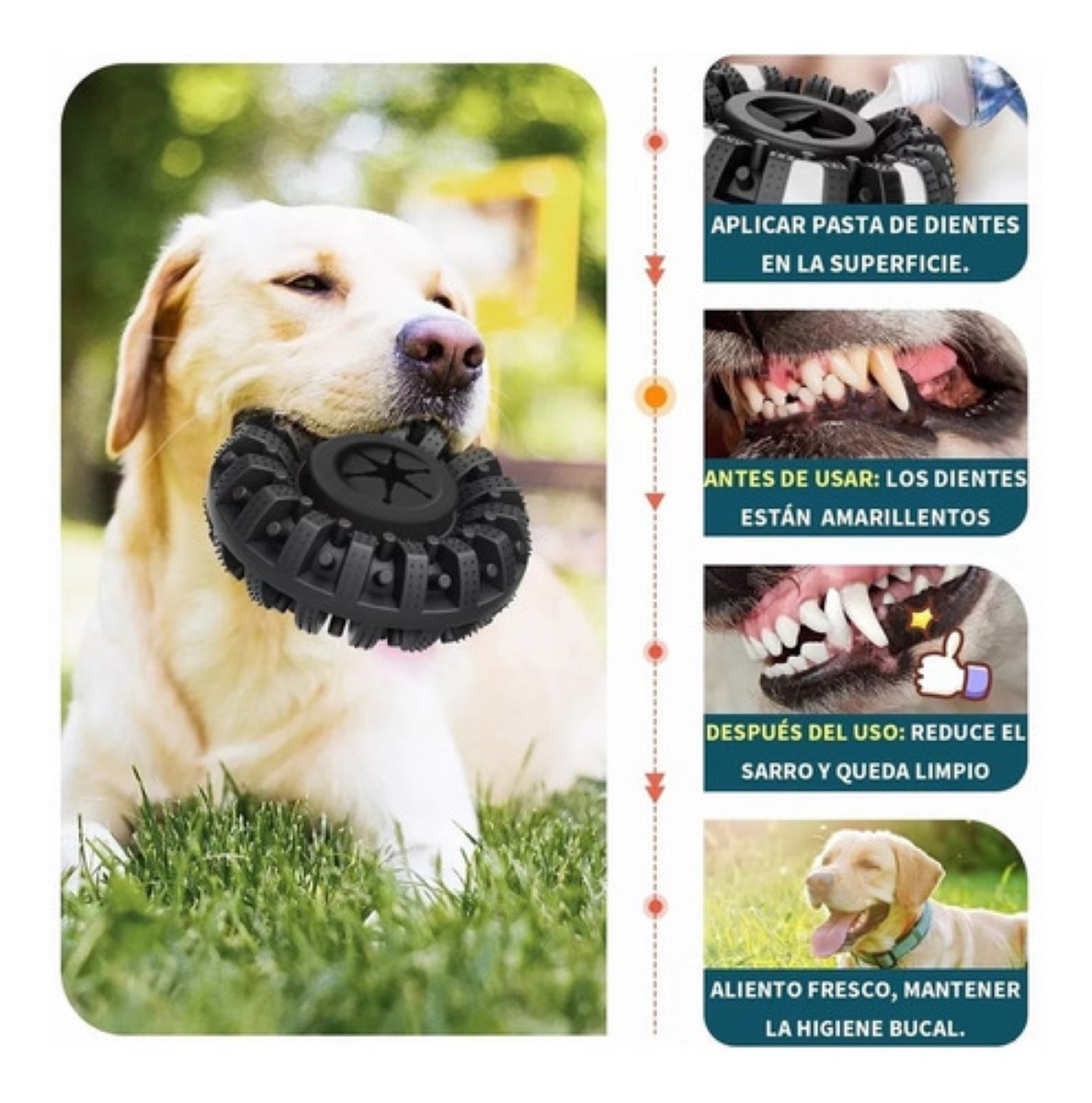 "Juguete Para Perro Mordibles Grandes Neum&aacute;ticos Goma negro " image number null