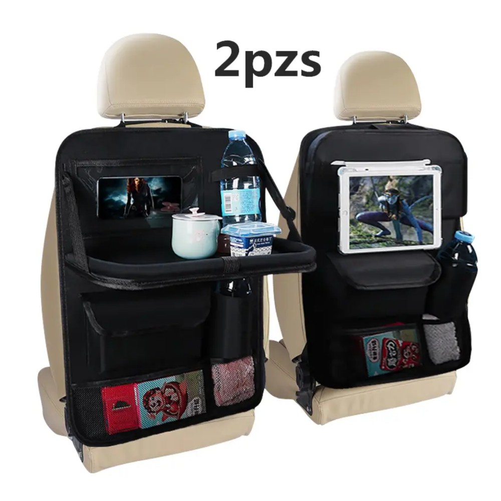 Organizador Para Asiento Trasero Bandeja Plegable Negro image number null