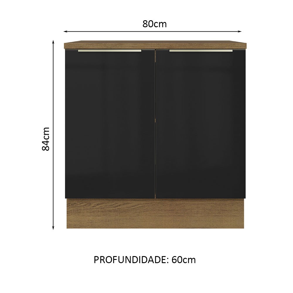Gabinete Bajo Cocina Madesa Lux 80cm Sin Encimera MN. image number null