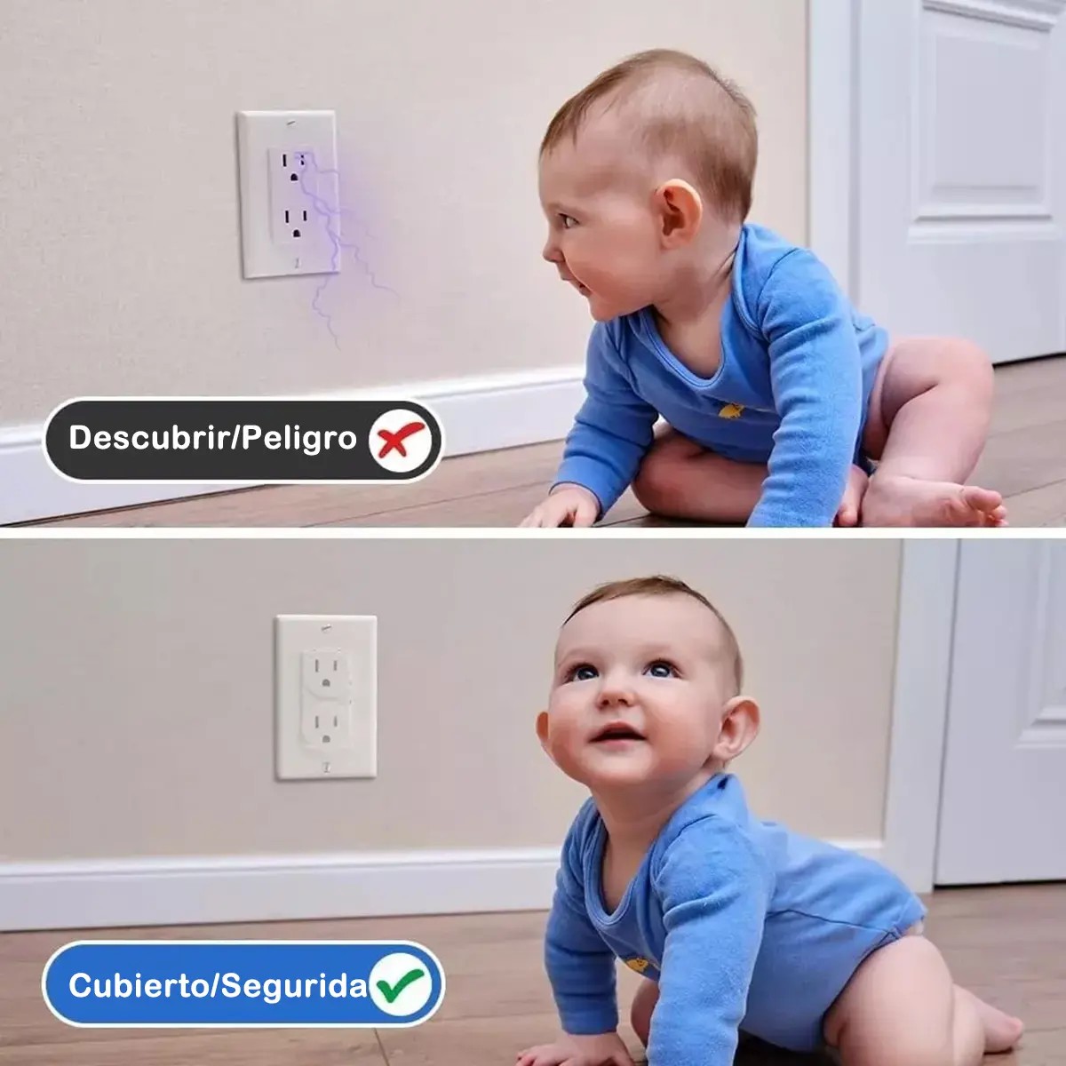 Cubre Enchufe Tapones Contactos El&eacute;ctrico 100p De Ni&ntilde;o Bebes image number null