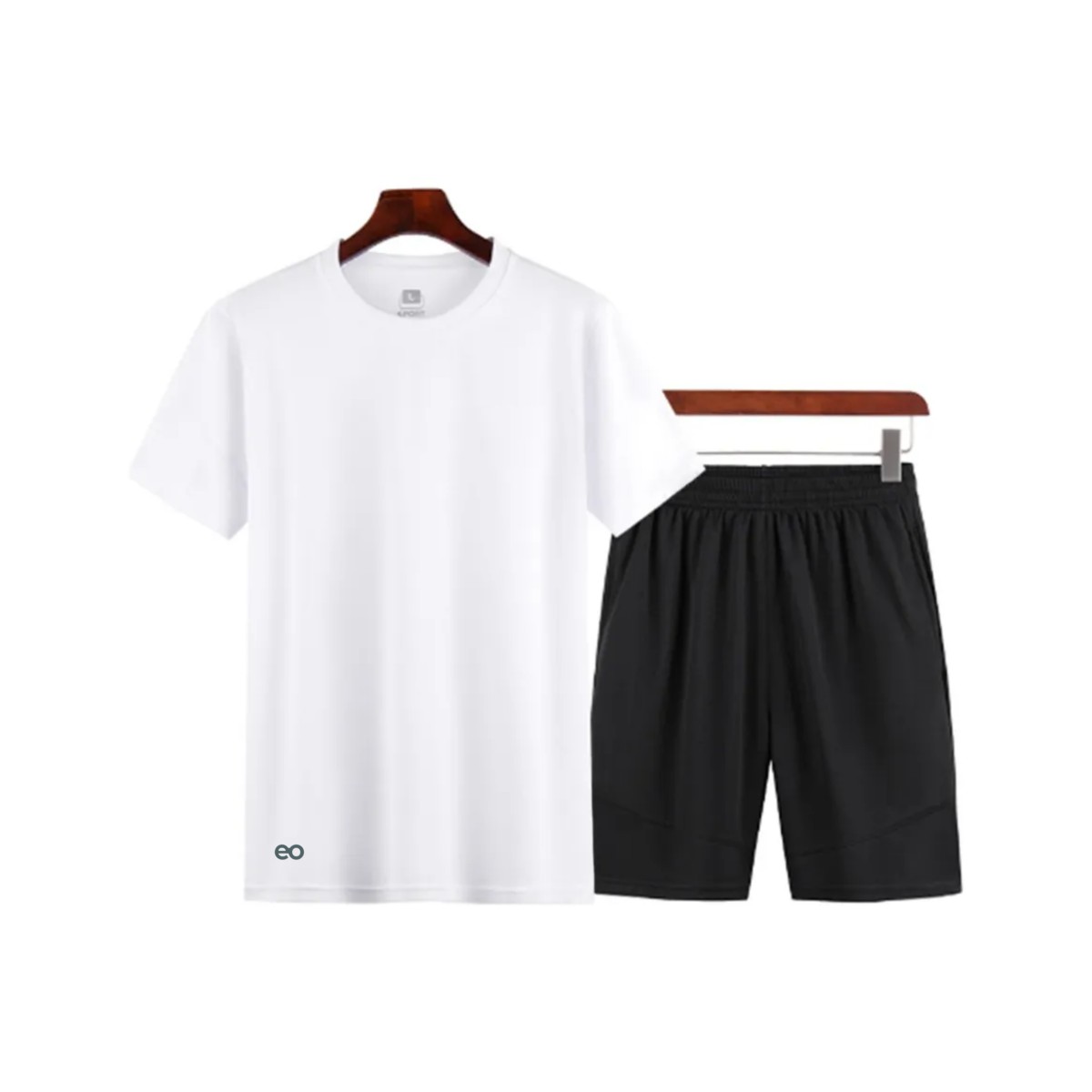 Juego De Playera Mangas Cortas Y Short Deportivo Hombre Blanco Talla XXXL image number null