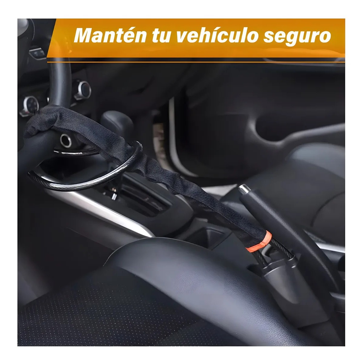 Bloqueo De Seguridad Antirrobo Del Volante Del Coche Azul image number null