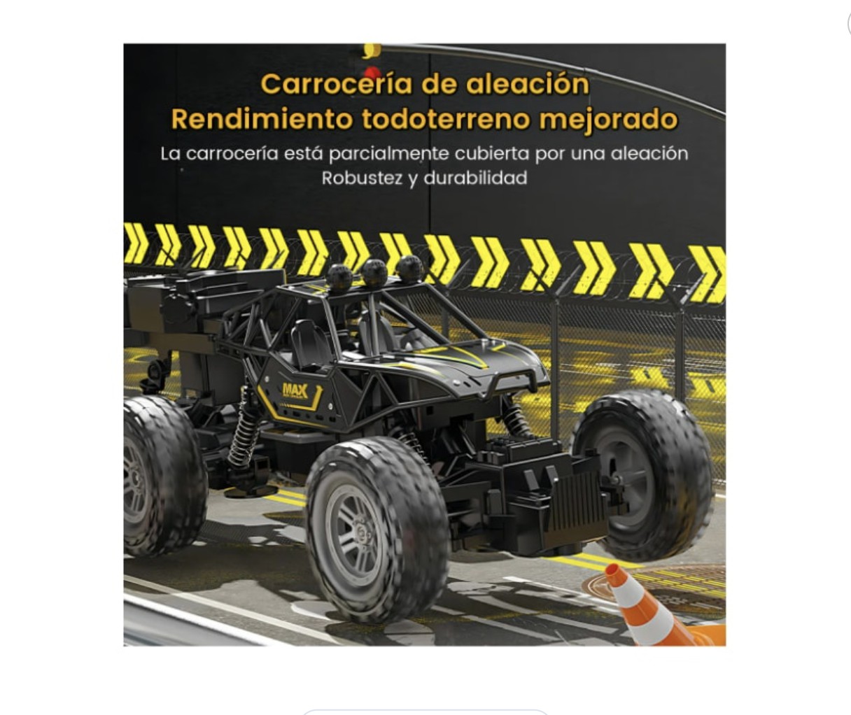 Carro Control Remoto Todo Terreno Juguete 4x4 Recargable Regalos Para Ni&ntilde;os Modelo Negro image number null