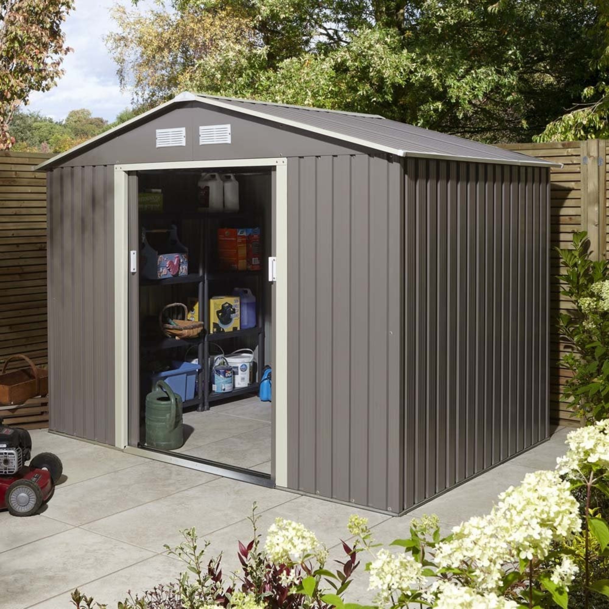 Bodega Cobertizo Exterior Ultra de Metal 277 x 195 x 203 cm Color Gris image number null