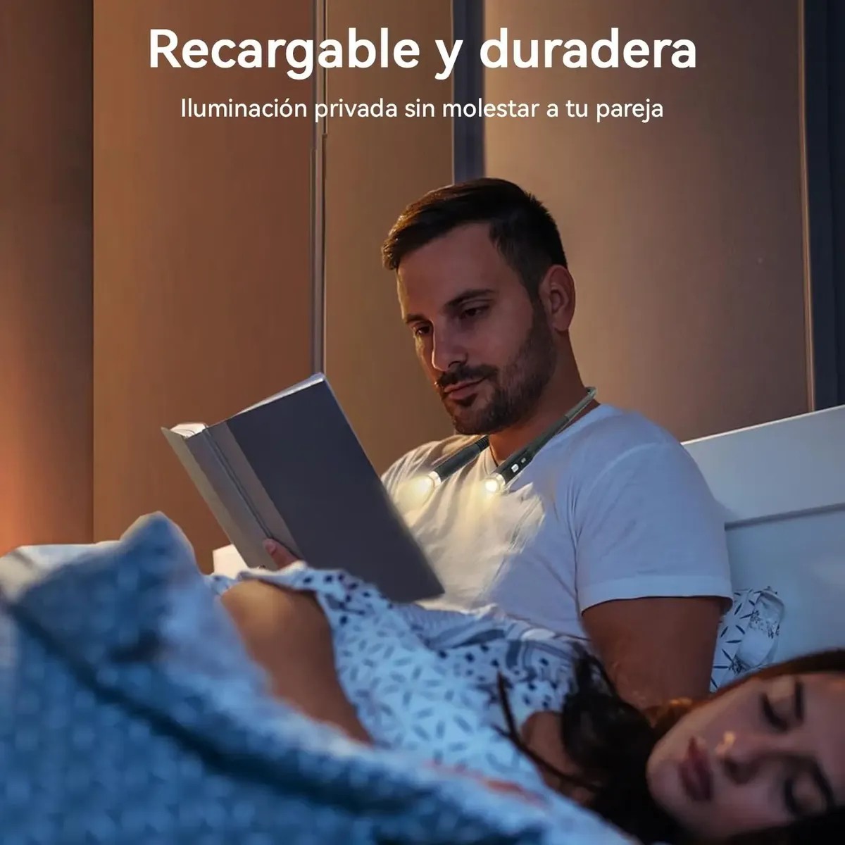 Luz De Lectura Led Con Brillo Ajustable Negro image number null