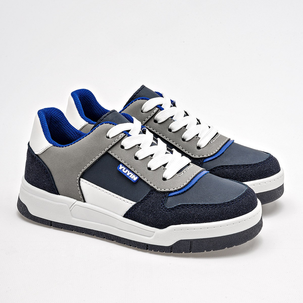 TENIS URBANO Yuyin NI&Ntilde;O EN COLOR MARINO GRIS BLANCO 25031 image number null