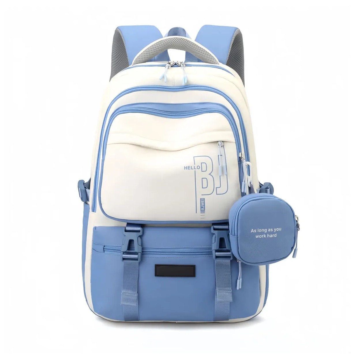 Mochila Escolar Viaje Bolsa Azul image number null