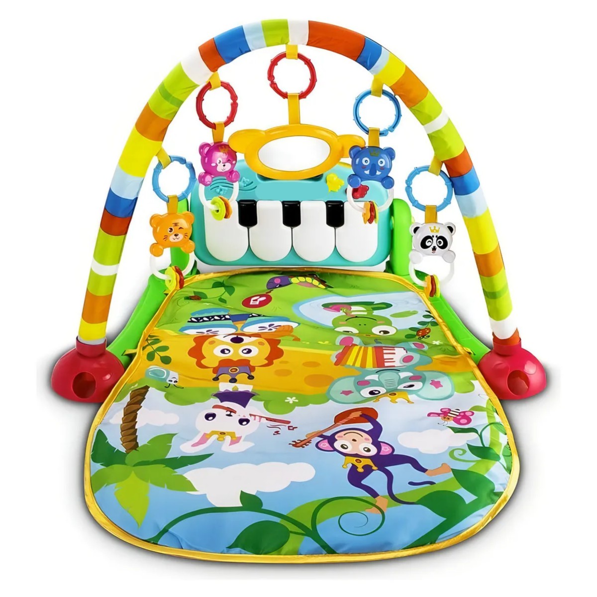 Gimnasio Acolchado Tapete Bebe Alfombra Infantil Con Piano Verde image number null