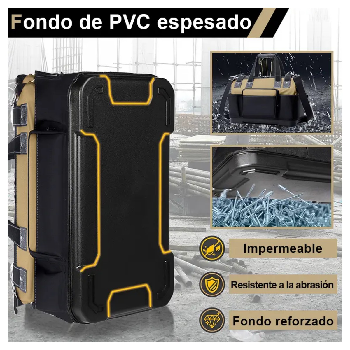 Mochila Compacta Para Herramientas Con Base De Pl&aacute;stico image number null
