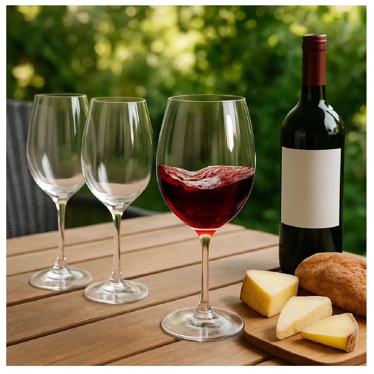 Set 6 Piezas Copas Vino Tinto Cop&oacute;n Vidrio 384 Ml image number null
