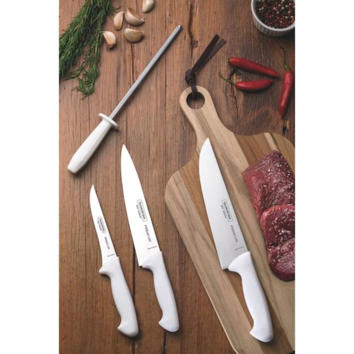 Juego de Cuchillos Tramontina 24699825 Kit Chef 4 Pzas Premium Blanco ENDY2 image number null