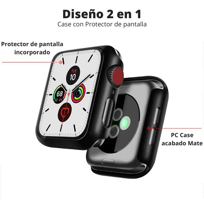 Case para Apple Watch, SET 2 PCS, Carcasa de 44mm / 45mm con Protector de Pantalla Cristal Templado HD image number null