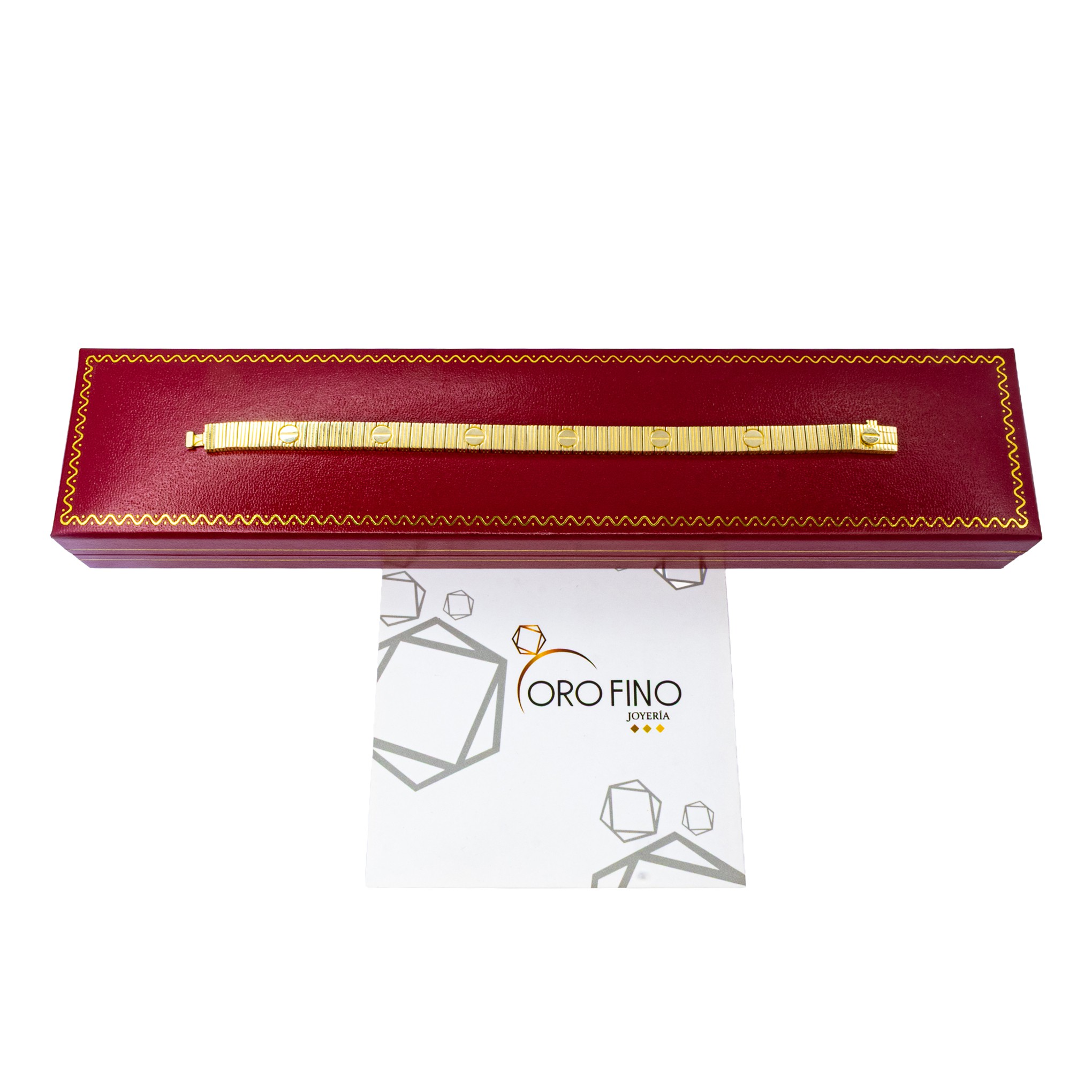 PULSO VARIADO 16.8 CM CALIBRE 6 MM ORO DORADO 14K CAJA CARTIER image number null