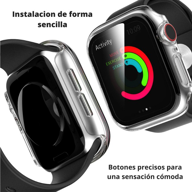 Case para Apple Watch, SET 2 PCS, Carcasa de 44mm / 45mm con Protector de Pantalla Cristal Templado HD image number null