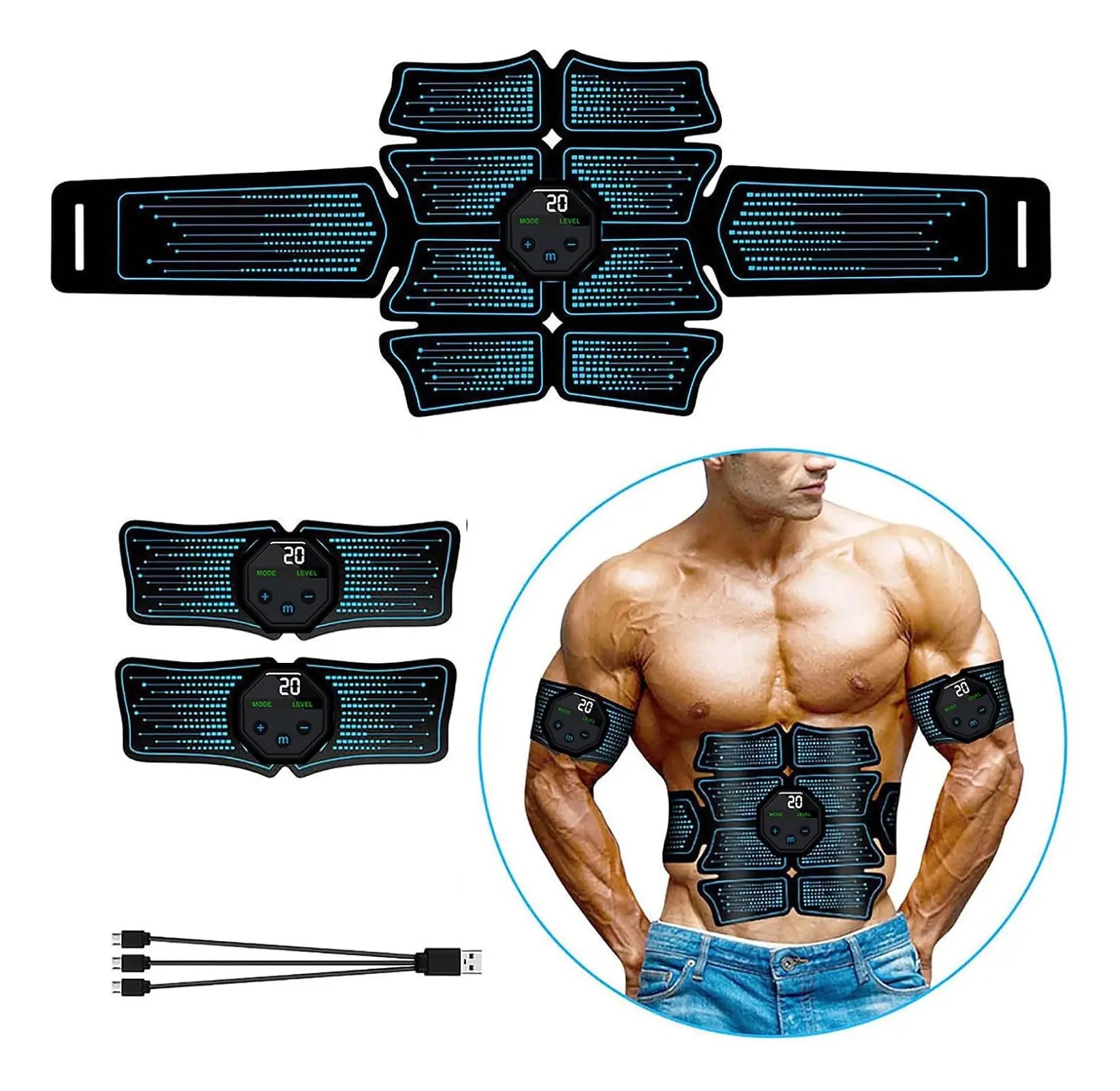 "Muscular Electro Estimuladores Abdomen Pierna Brazo 6 Modos " image number null