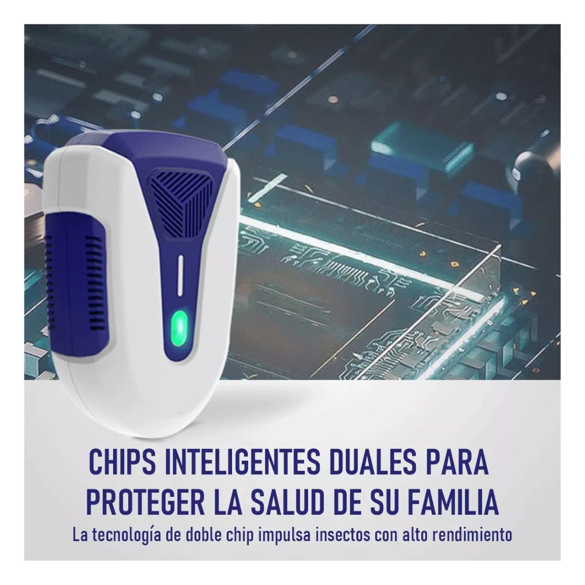 Repelentes Electr&oacute;nicos Ultras&oacute;nicos Para Plagas Alto Poder Blanco/Azul image number null