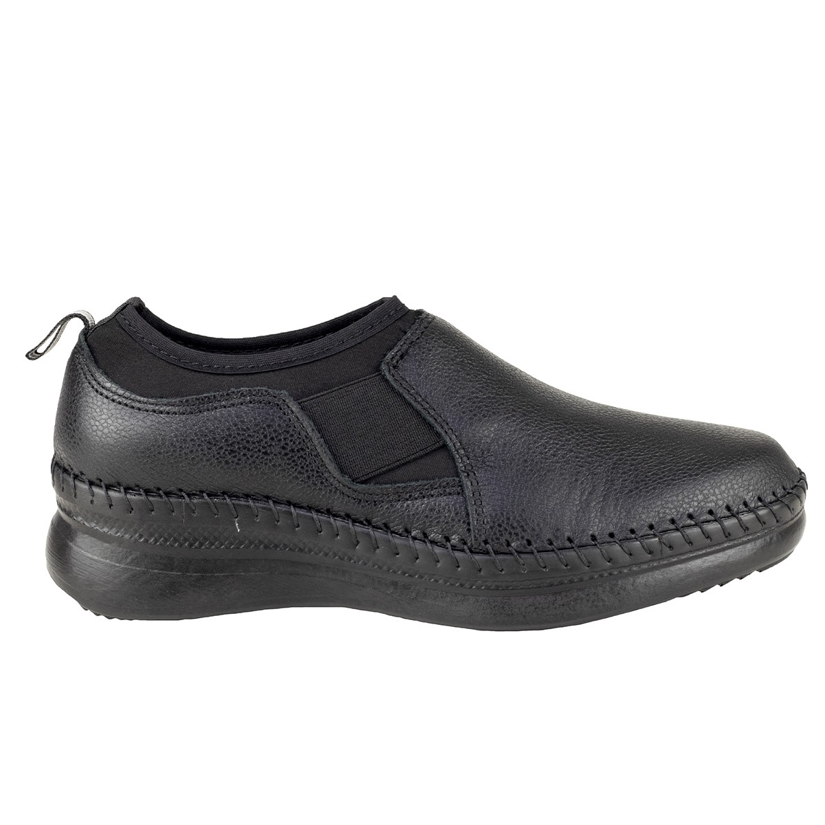 Mocasin Negro Mujer Ancho Lobo Solo Yuki 4982 Piel Cocidos image number null