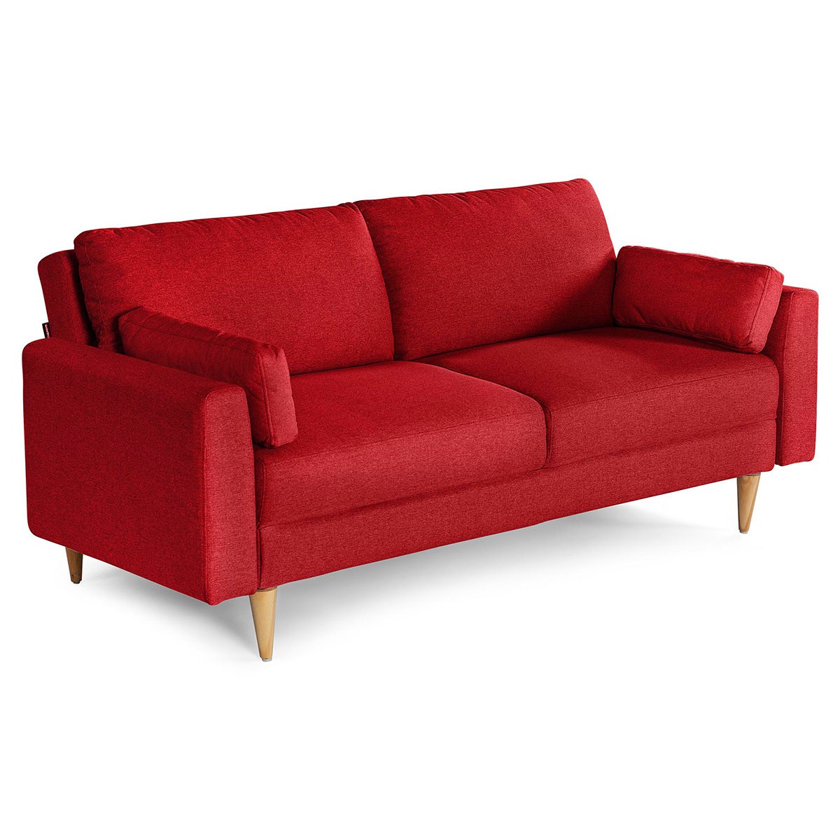 Sof&aacute; Cama Makora Tatiane con Memory Foam, Color Rojo Lino, Respaldo Reclinable de 3 Posiciones image number null