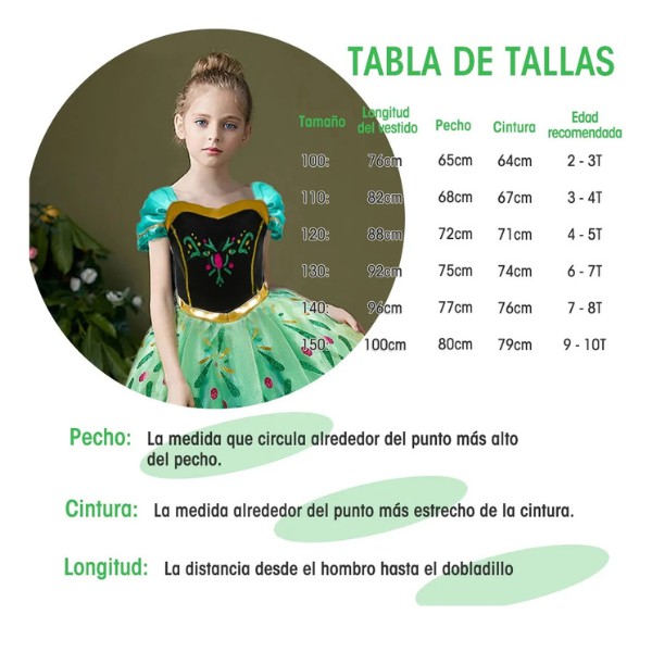 Vestido De Princesa De Anna, Disfraz De Frozen Dise&ntilde;o para Ni&ntilde;a, Ropa De Halloween, Cosplay, Fiesta De Cumplea&ntilde;os image number null