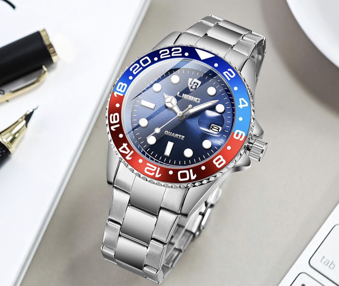Reloj De Cuarzo Para Hombre Reloj Pulsera Impermeable L1098 image number null