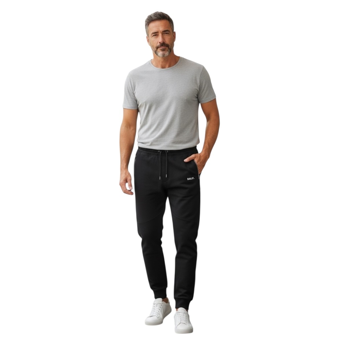 Pants Cargo BALR Slim Fit Hexline Jet Black image number null